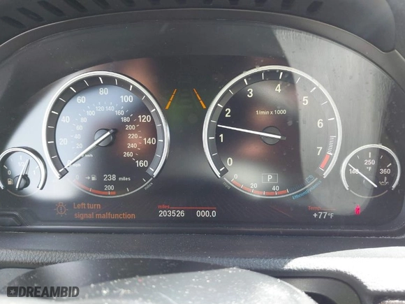 2011 BMW 5 Series Gran Turismo 550i xDrive with VIN WBASP4C53BC341636, listed as a IAAI auction lot 41883438 with 203,526 mi miles. Bid and sale history available at carsss.com. Image 7.