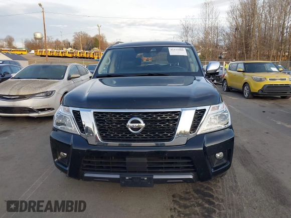 2019 Nissan Armada Platinum with VIN JN8AY2NE2K9759121, listed as a IAAI auction lot 41115008 with 89,991 mi miles. Bid and sale history available at carsss.com. Image 13.