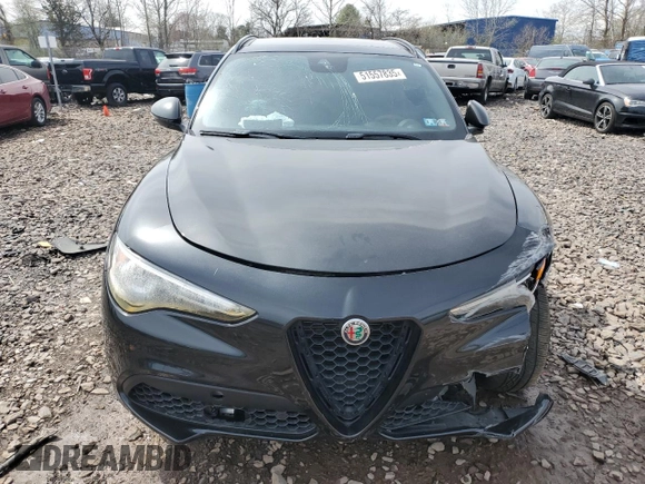 2019 Alfa Romeo Stelvio Ti with VIN ZASPAKBN3K7C55789, listed as a Copart auction lot 51557835 with 105,118 mi miles and Salvage title. Bid and sale history available at DreamBid. Image 5.