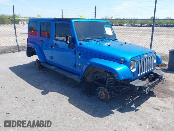 2016 Jeep Wrangler Unlimited Sahara with VIN 1C4HJWEG0GL154418, listed as a IAAI auction lot 41892333 with 102,410 mi miles and . Bid and sale history available at DreamBid. Image 1.