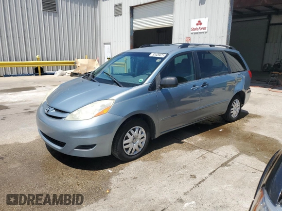 2008 Toyota Sienna CE with VIN 5TDZK23C78S204953, listed as a Copart auction lot 52029425 with 163,003 mi miles and Salvage Title. Bid and sale history available at carsss.com. Image 1.