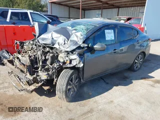 2021 Nissan Versa SV with VIN 3N1CN8EV8ML807735, listed as a IAAI auction lot 41842437 with 1 mi miles. Bid and sale history available at carsss.com. Image 2.