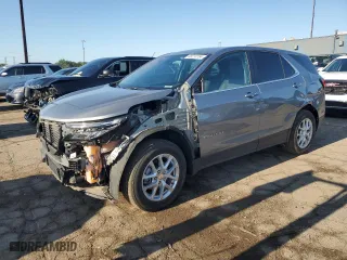 2024 Chevrolet Equinox LT with VIN 3GNAXTEG2RL243274, listed as a Copart auction lot 68014154 with 26,595 mi miles and Clean Title. Bid and sale history available at carsss.com. Image 1.