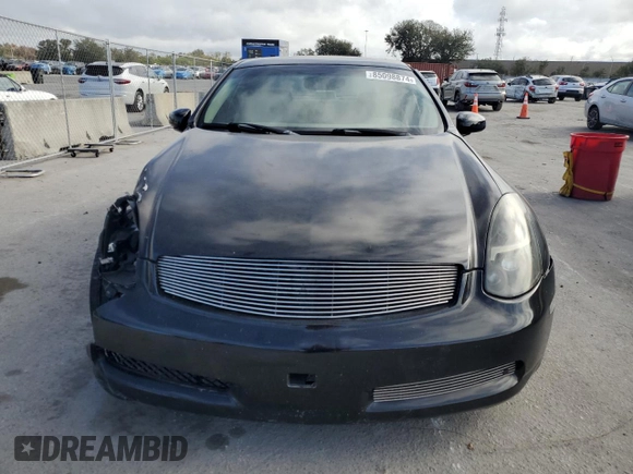 2004 Infiniti G35 Coupe w/Leather with VIN JNKCV54EX4M818057, listed as a Copart auction lot 85098874 with 195,699 mi miles and Salvage Title. Bid and sale history available at carsss.com. Image 5.