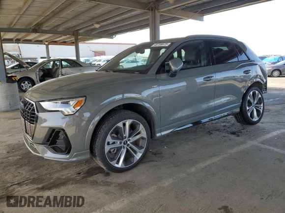 2022 Audi Q3 S line Premium Plus with VIN WA1EECF32N1007232, listed as a Copart auction lot 48738675 with 13,236 mi miles and Salvage Title. Bid and sale history available at carsss.com. Image 1.