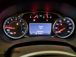 2023 GMC Terrain SLE with VIN 3GKALTEG4PL125913, listed as a Copart auction lot 57597685 with 53,450 mi miles and Salvage title. Bid and sale history available at DreamBid. Image 9.