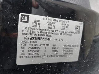 2011 Chevrolet Suburban LTZ with VIN 1GNSCKE02BR206544, listed as a IAAI auction lot 41159341 with 218,202 mi miles. Bid and sale history available at carsss.com. Image 9.