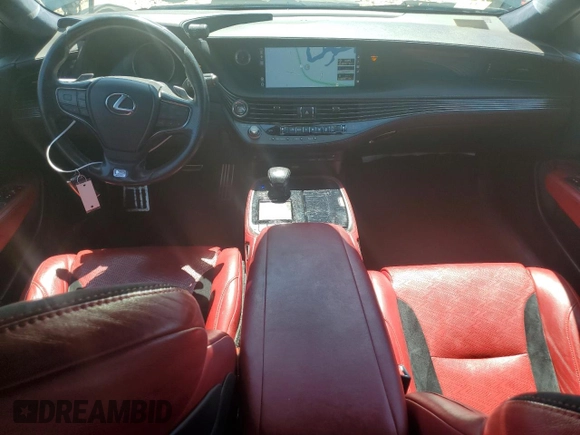 2018 Lexus LS 500 with VIN JTHC51FF4J5000800, listed as a Copart auction lot 54574675 with Not provided miles and Salvage title. Bid and sale history available at DreamBid. Image 8.