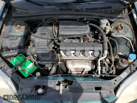 2001 Honda Civic with VIN 1HGEM21211L034052, listed as a Copart auction lot 54021185 with 175,093 mi miles and Clean title. Bid and sale history available at DreamBid. Image 11.