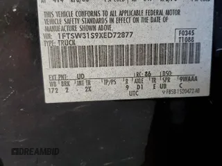 1999 Ford F-350 XL z VIN 1FTSW31S9XED72877, wystawiony jako Copart lot #77412084 z przebiegiem 449 967 mil mil oraz Szkoda całkowita • Salvage title. Historia ofert i sprzedaży dostępna na DreamBid. Obrazek 12.