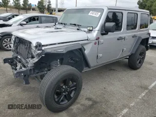 2018 Jeep Wrangler Unlimited Rubicon with VIN 1C4HJXFN7JW211402, listed as a Copart auction lot 53401925 with 79,041 mi miles and Salvage title. Bid and sale history available at DreamBid. Image 1.