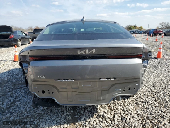 2025 Kia K4 LXS with VIN 3KPFT4DE3SE009753, listed as a Copart auction lot 77981004 with 611 mi miles and Salvage Title. Bid and sale history available at carsss.com. Image 6.