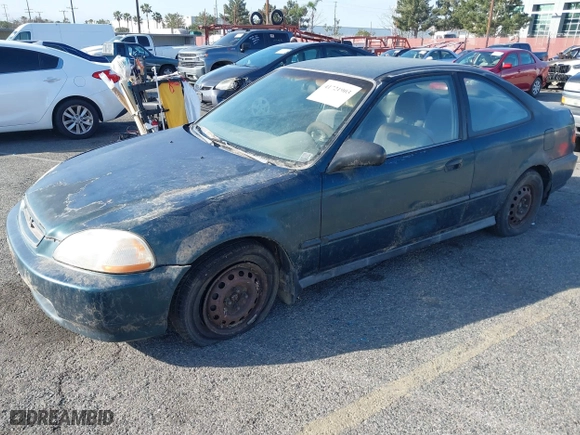 1997 Honda Civic DX with VIN 1HGEJ622XVL073128, listed as a IAAI auction lot 41721903 with 177,616 mi miles. Bid and sale history available at carsss.com. Image 2.