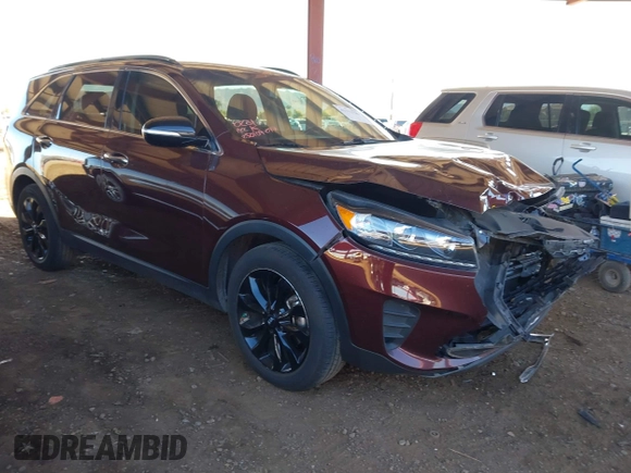 2019 Kia Sorento S V6 with VIN 5XYPG4A56KG590231, listed as a IAAI auction lot 41313789 with 92,776 mi miles. Bid and sale history available at carsss.com. Image 1.