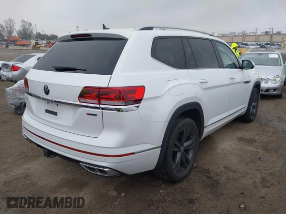 2022 Volkswagen Atlas 3.6L V6 SEL R-Line with VIN 1V2AR2CA5NC548221, listed as a IAAI auction lot 41781601 with 36,922 mi miles. Bid and sale history available at carsss.com. Image 4.