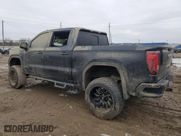 2021 GMC Sierra 1500 AT4 with VIN 3GTP9EED2MG182802, listed as a Copart auction lot 88715745 with 0 mi miles and Salvage Title. Bid and sale history available at carsss.com. Image 2.