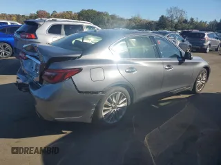2024 Infiniti Q50 Luxe with VIN JN1EV7BR0RM631433, listed as a Copart auction lot 74363754 with 4,825 mi miles and Salvage Title. Bid and sale history available at DreamBid. Image 3.