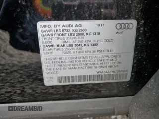 2018 Audi SQ5 Prestige with VIN WA1C4AFY0J2078895, listed as a Copart auction lot 48530715 with 65,559 mi miles and Salvage Title. Bid and sale history available at DreamBid. Image 13.
