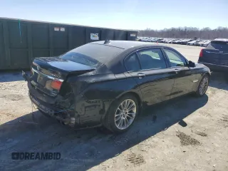 2013 BMW 7 Series 750Li with VIN WBAYE8C53DD132823, listed as a Copart auction lot 46090795 with 199,977 mi miles and Salvage title. Bid and sale history available at DreamBid. Image 3.