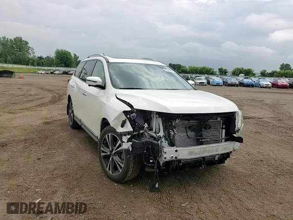 2017 Nissan Pathfinder Platinum with VIN 5N1DR2MM8HC910274, listed as a Copart auction lot 61446335 with 109,094 mi miles and Clean title. Bid and sale history available at DreamBid. Image 14.