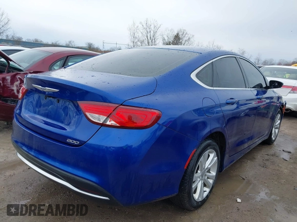 2016 Chrysler 200 Limited with VIN 1C3CCCAB5GN152251, listed as a IAAI auction lot 41941570 with 108,970 mi miles. Bid and sale history available at carsss.com. Image 4.