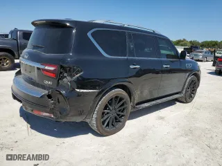 2019 Infiniti QX80 LUXE with VIN JN8AZ2NF5K9682220, listed as a Copart auction lot 48573945 with 41,047 mi miles and Salvage Title. Bid and sale history available at carsss.com. Image 3.