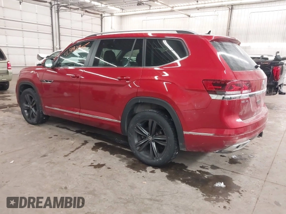 2022 Volkswagen Atlas 3.6L V6 SEL R-Line with VIN 1V2AR2CA6NC548406, listed as a IAAI auction lot 41599286 with 46,685 mi miles. Bid and sale history available at carsss.com. Image 3.