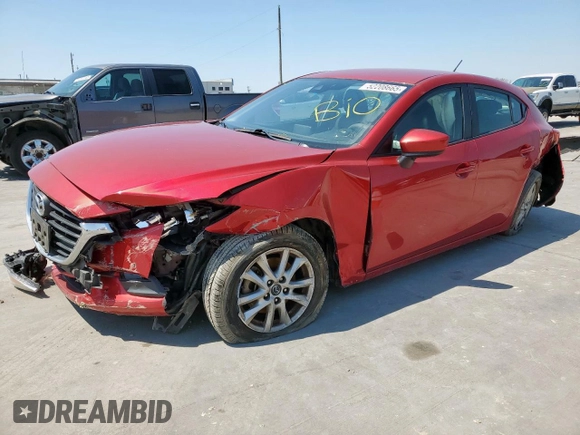 2018 Mazda 3 Sport with VIN 3MZBN1K73JM202577, listed as a Copart auction lot 52208665 with 134,207 mi miles and Salvage Title. Bid and sale history available at DreamBid. Image 1.