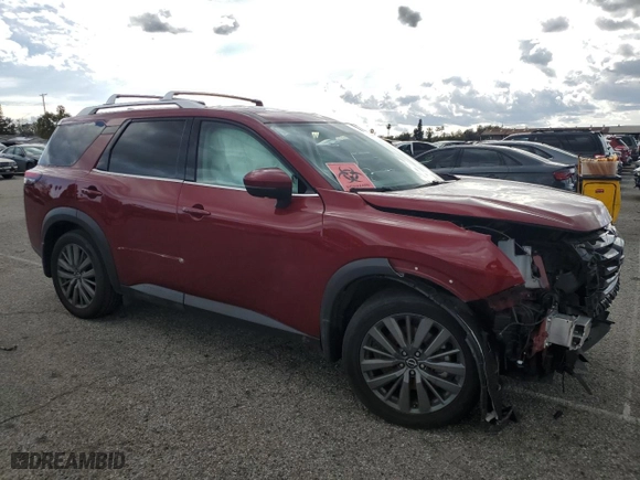 2022 Nissan Pathfinder SL with VIN 5N1DR3CB6NC235624, listed as a Copart auction lot 43662183 with 0 mi miles and Salvage Title. Bid and sale history available at carsss.com. Image 4.