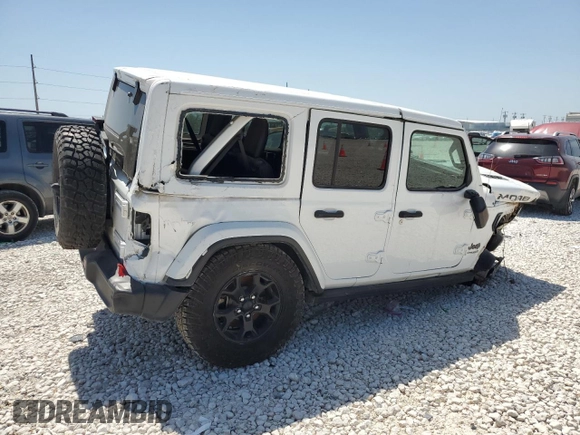 2018 Jeep Wrangler Unlimited Sahara with VIN 1C4HJXEG5JW294430, listed as a Copart auction lot 52487495 with 86,609 mi miles and Salvage title. Bid and sale history available at DreamBid. Image 3.