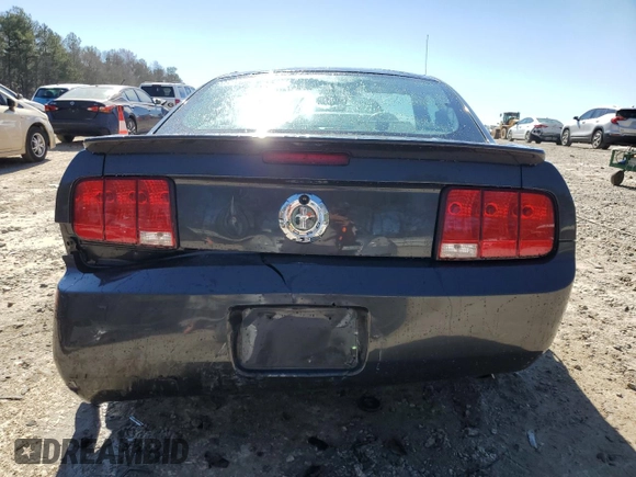 2007 Ford Mustang Deluxe with VIN 1ZVFT80NX75232594, listed as a Copart auction lot 46813425 with 177,026 mi miles and Salvage Title. Bid and sale history available at carsss.com. Image 6.