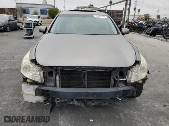 2007 Infiniti G35 Journey with VIN JNKBV61E07M713991, listed as a Copart auction lot 76395314 with 226,971 mi miles and Salvage Title. Bid and sale history available at DreamBid. Image 5.