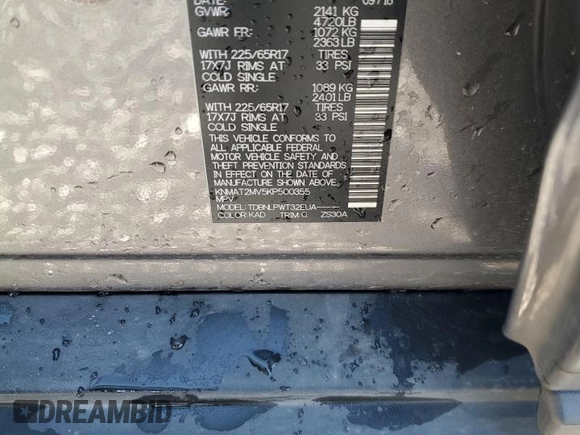 2019 Nissan Rogue SV with VIN KNMAT2MV5KP500355, listed as a Copart auction lot 87527085 with 0 mi miles and Salvage Title. Bid and sale history available at carsss.com. Image 13.