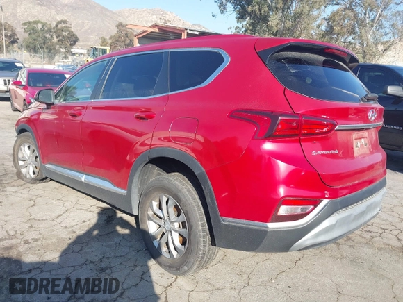 2020 Hyundai Santa Fe SE with VIN 5NMS23AD1LH137619, listed as a IAAI auction lot 41425753 with 72,587 mi miles. Bid and sale history available at carsss.com. Image 3.