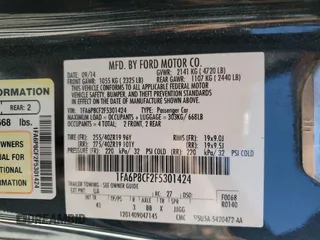 2015 Ford Mustang GT with VIN 1FA6P8CF2F5301424, listed as a Copart auction lot 57391475 with 77,938 mi miles and Salvage title. Bid and sale history available at DreamBid. Image 12.