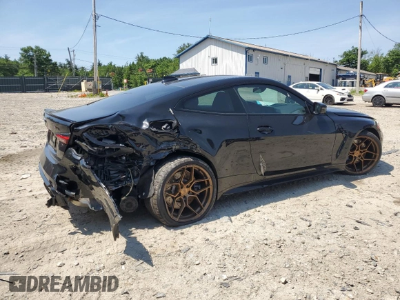 2022 BMW M4 Competition xDrive with VIN WBS43AZ02NCH67299, listed as a Copart auction lot 58264194 with 19,176 mi miles and Salvage Title. Bid and sale history available at carsss.com. Image 3.