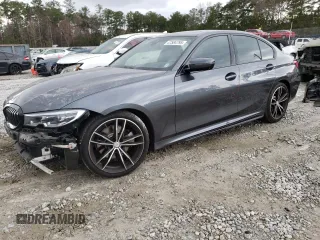 2021 BMW 3 Series 330i with VIN 3MW5R1J0XM8B57091, listed as a Copart auction lot 47584795 with 51,205 mi miles and Salvage Title. Bid and sale history available at carsss.com. Image 1.