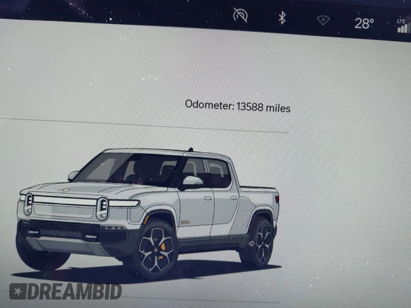 2022 Rivian R1T Adventure Package with VIN 7FCTGAAA1NN012328, listed as a IAAI auction lot 41307929 with 13,588 mi miles. Bid and sale history available at carsss.com. Image 7.