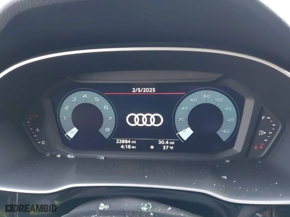 2022 Audi Q3 S line Premium Plus with VIN WA1EECF37N1084176, listed as a IAAI auction lot 41519490 with 22,884 mi miles. Bid and sale history available at carsss.com. Image 7.