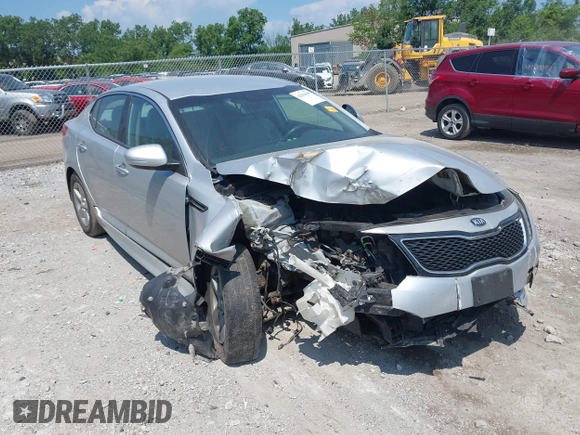 2014 Kia Optima LX with VIN 5XXGM4A76EG316577, listed as a IAAI auction lot 42594090 with 68,979 mi miles and . Bid and sale history available at DreamBid. Image 1.