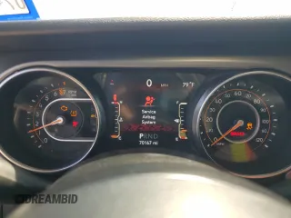2020 Jeep Wrangler Unlimited Sport S with VIN 1C4HJXDG3LW117301, listed as a Copart auction lot 52571555 with 70,167 mi miles and Salvage title. Bid and sale history available at DreamBid. Image 9.