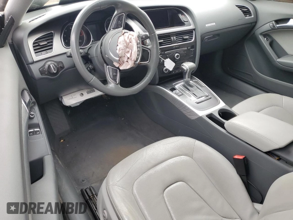 2013 Audi A5 Premium with VIN WAUCFAFR2DA018360, listed as a Copart auction lot 53254795 with Not provided miles and Salvage title. Bid and sale history available at DreamBid. Image 8.