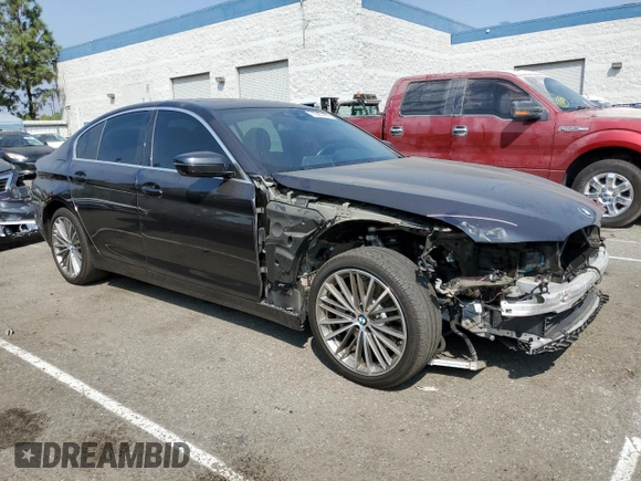 2020 BMW 5 Series 530i with VIN WBAJR3C04LWW81818, listed as a Copart auction lot 71645784 with 68,730 mi miles and Salvage Title. Bid and sale history available at DreamBid. Image 4.