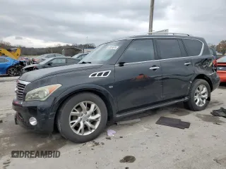 2014 Infiniti QX80 with VIN JN8AZ2NF3E9551761, listed as a Copart auction lot 83954674 with 165,388 mi miles and Salvage Title. Bid and sale history available at DreamBid. Image 1.