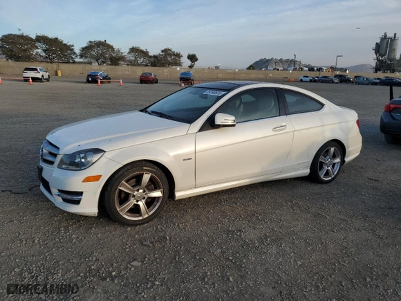 2012 Mercedes-Benz C-Class C 250 with VIN WDDGJ4HB2CF891795, listed as a Copart auction lot 89390835 with 98,830 mi miles and Clean Title. Bid and sale history available at carsss.com. Image 1.