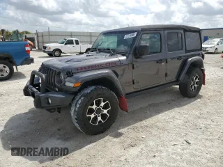2021 Jeep Wrangler Unlimited Rubicon with VIN 1C4HJXFG1MW562134, listed as a Copart auction lot 46682215 with 74,414 mi miles and Clean Title. Bid and sale history available at carsss.com. Image 1.