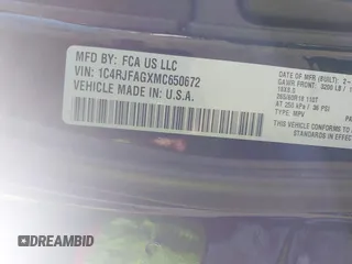 2021 Jeep Grand Cherokee Laredo X with VIN 1C4RJFAGXMC650672, listed as a IAAI auction lot 42146472 with 78,908 mi miles and . Bid and sale history available at DreamBid. Image 9.