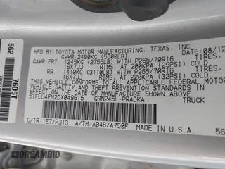 2013 Toyota Tacoma with VIN 5TFLU4EN2DX049615, listed as a IAAI auction lot 41893876 with 160,752 mi miles and . Bid and sale history available at DreamBid. Image 9.