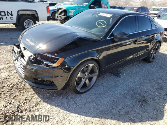 2015 Audi A3 2.0T Premium Plus with VIN WAUEFGFF3F1046253, listed as a Copart auction lot 46918925 with 124,568 mi miles and Salvage Title. Bid and sale history available at carsss.com. Image 1.