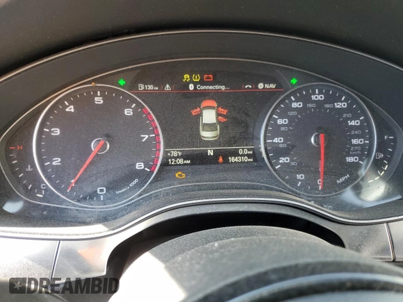 2012 Audi A6 Premium Plus with VIN WAUDFAFC3CN147618, listed as a Copart auction lot 57061605 with 164,310 mi miles and Clean title. Bid and sale history available at DreamBid. Image 9.